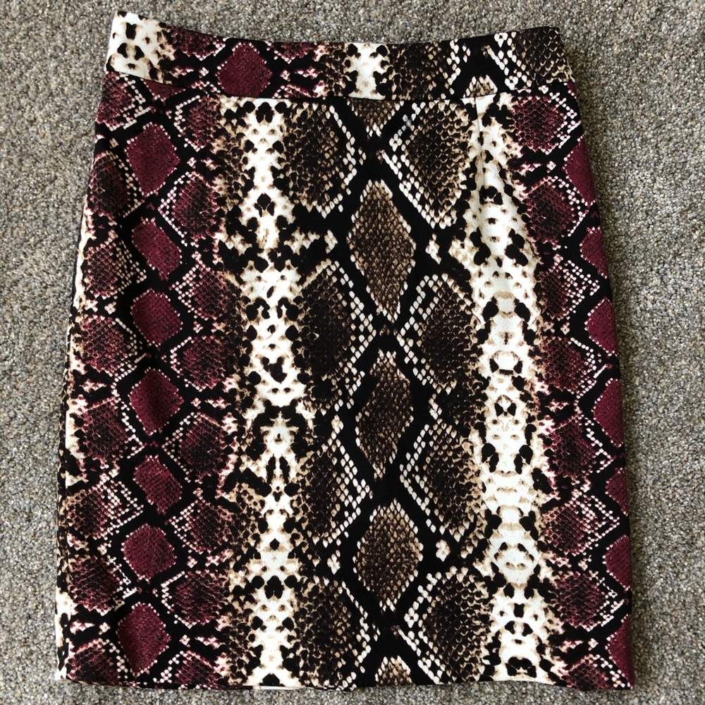 Calvin Klein snake print mini pencil skirt
